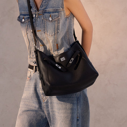 PD1136 High-quality top-grain cowhide leather shoulder/crossbody bag PD1136