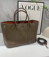 PD0907 Crystal swift leather garden bag size 30 orange lining PD0907