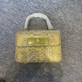 Luxury Genuine Leather Handheld Flap-over Bag PD0993