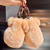 [PD0002] fur doll capybara plush doll bag leather charm PD0012