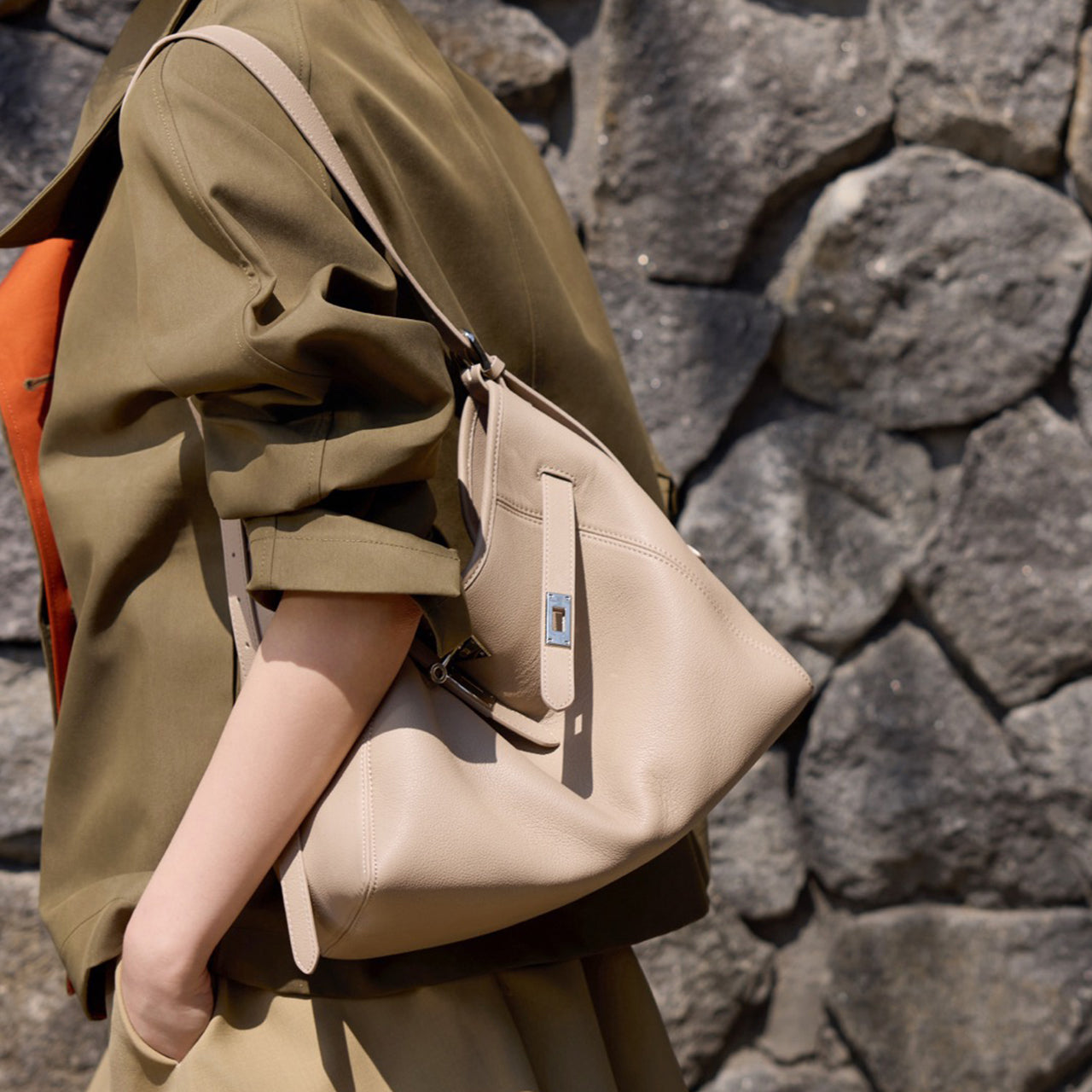 PD1136 High-quality top-grain cowhide leather shoulder/crossbody bag PD1136