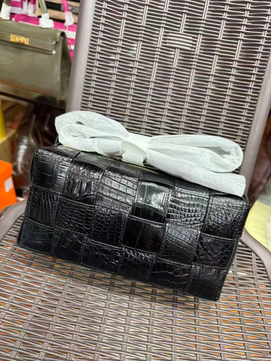 Crocodile Leather Woven Bag PD1147