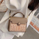 [PD0444] Exquisite Embroidery medium top grain leather togo cowhide tote bag PD0444