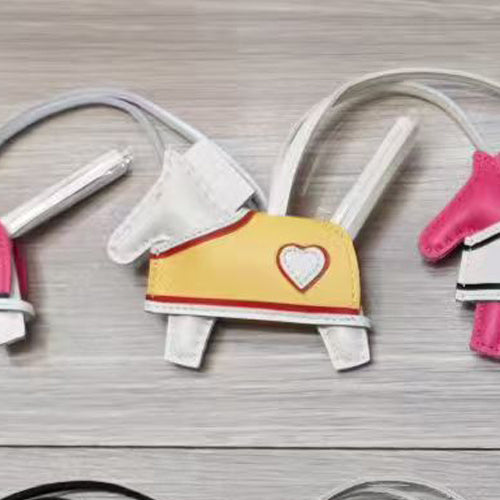 [PZ0009] Horse with Cape Hand-made sheepskin real leather Pony charm for bags PZ0009