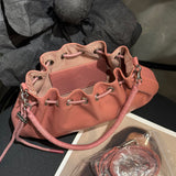 [PD0106]26cm spacious barbecue bag premium sheepskin soft handbag crossbody bag PD0106