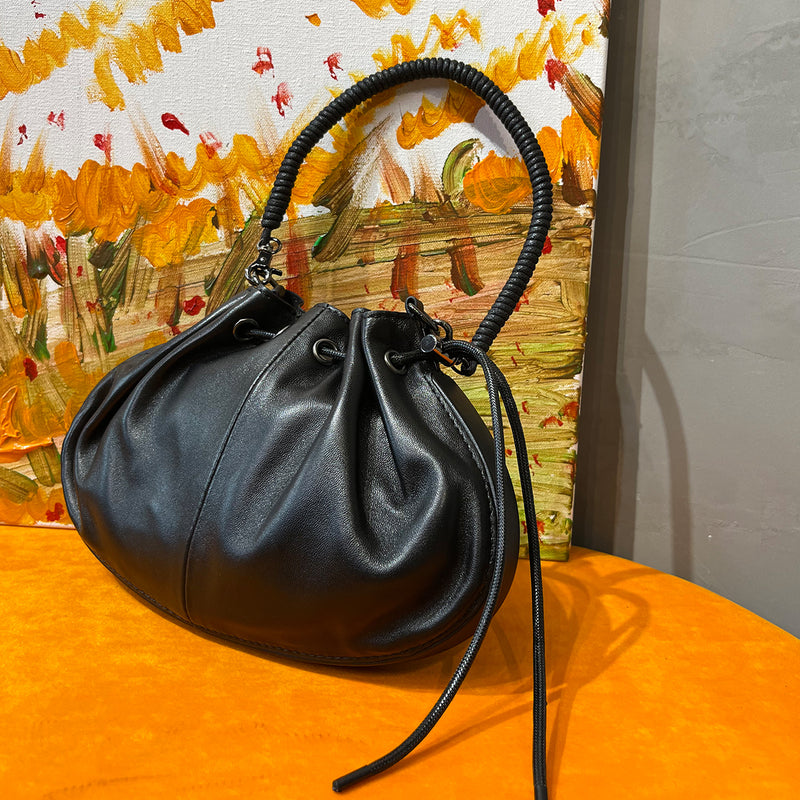 [PD0106]26cm spacious barbecue bag premium sheepskin soft handbag crossbody bag PD0106