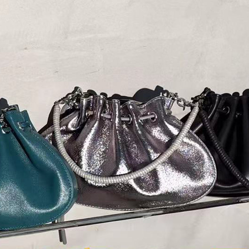 [PD0106]26cm spacious barbecue bag premium sheepskin soft handbag crossbody bag PD0106