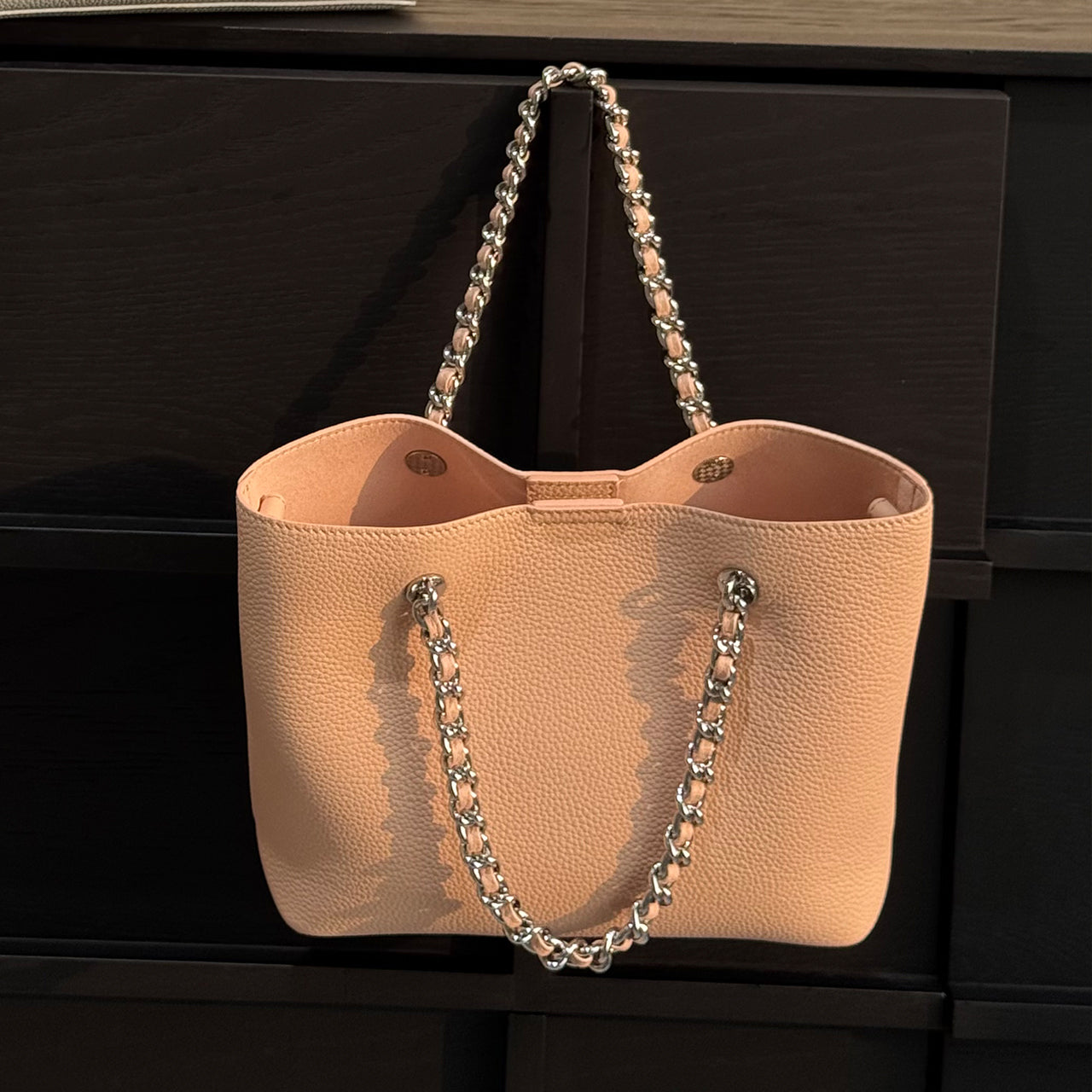 [PD1141] High Quality Top Grain Cowhide Leather Medium Tote Bag Handbag Togo Genuine Leather Shoulder Bag Crossbody Bag PD1141