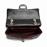 [PD0564] 25cm Top Grain Leather Women's Crossbody Flap Bag PD0564