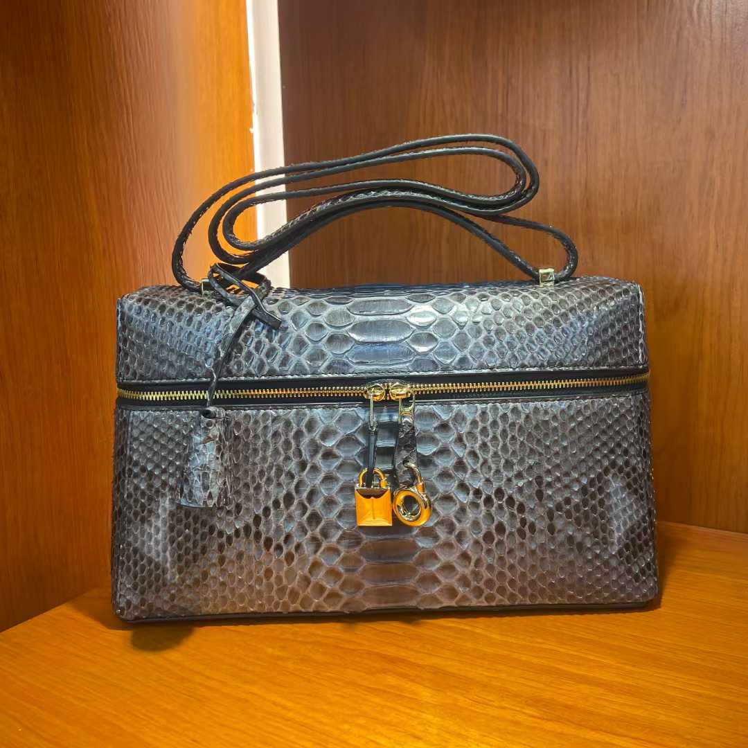 [PD0576]27cm Large High Quality Python Skin Women's Crossbody Bag Handbag PD0576