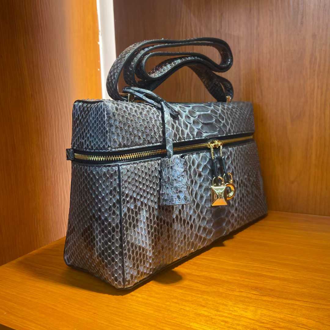 [PD0576]27cm Large High Quality Python Skin Women's Crossbody Bag Handbag PD0576