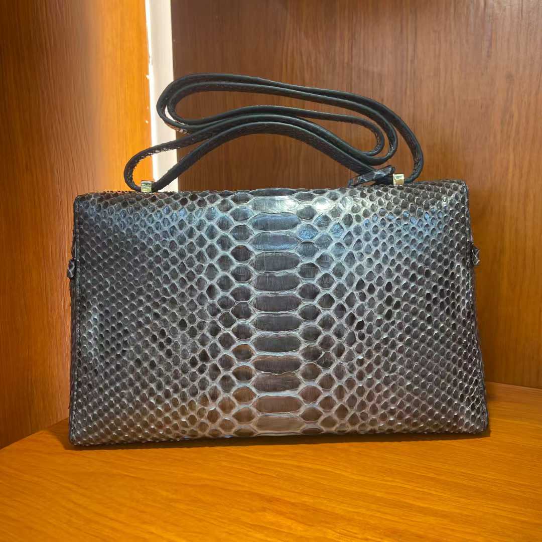 [PD0576]27cm Large High Quality Python Skin Women's Crossbody Bag Handbag PD0576