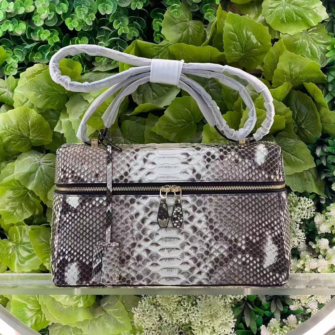 [PD0576]27cm Large High Quality Python Skin Women's Crossbody Bag Handbag PD0576