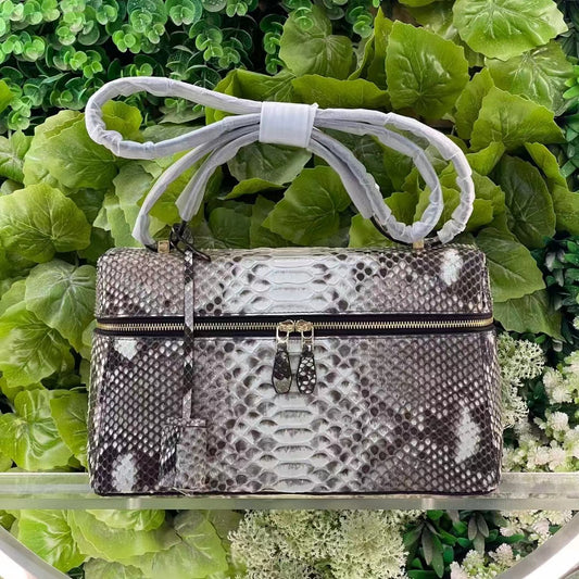 [PD0576]27cm Large High Quality Python Skin Women's Crossbody Bag Handbag PD0576