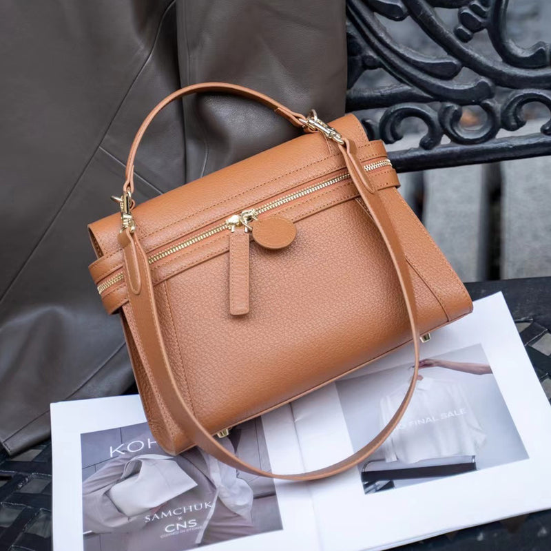 [PD0602] full grain leather women's handbag high quality cowhide crossbody bag flap bag PD0602