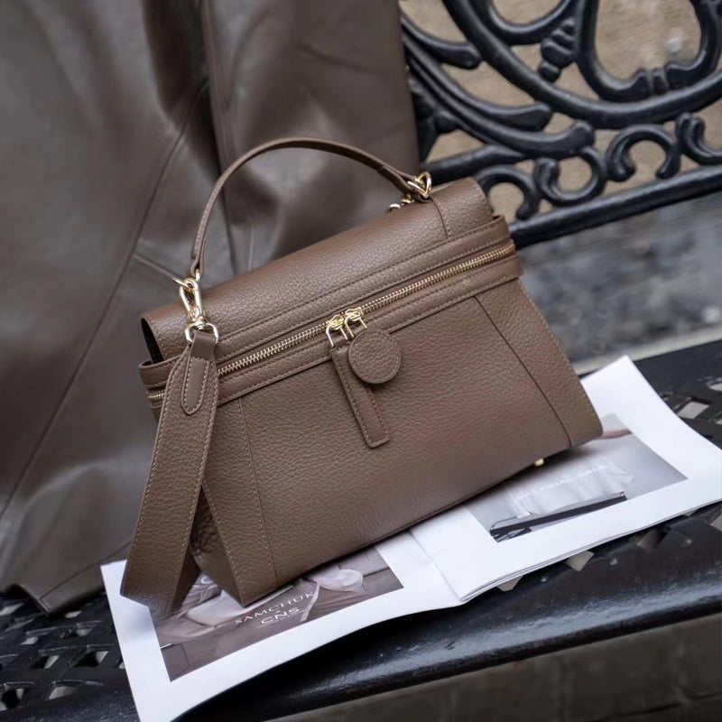 [PD0602] full grain leather women's handbag high quality cowhide crossbody bag flap bag PD0602