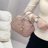 [PD0626]Full Leather Handbag Sheepskin Preparation Boston Bag Women's Crossbody PD0626