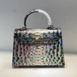 [PD0644]22cm South African python skin women's handbag flap bag PD0644