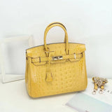 [PD0662]25cm Crocodile grain cowhide leather handbag flap bag PD0662