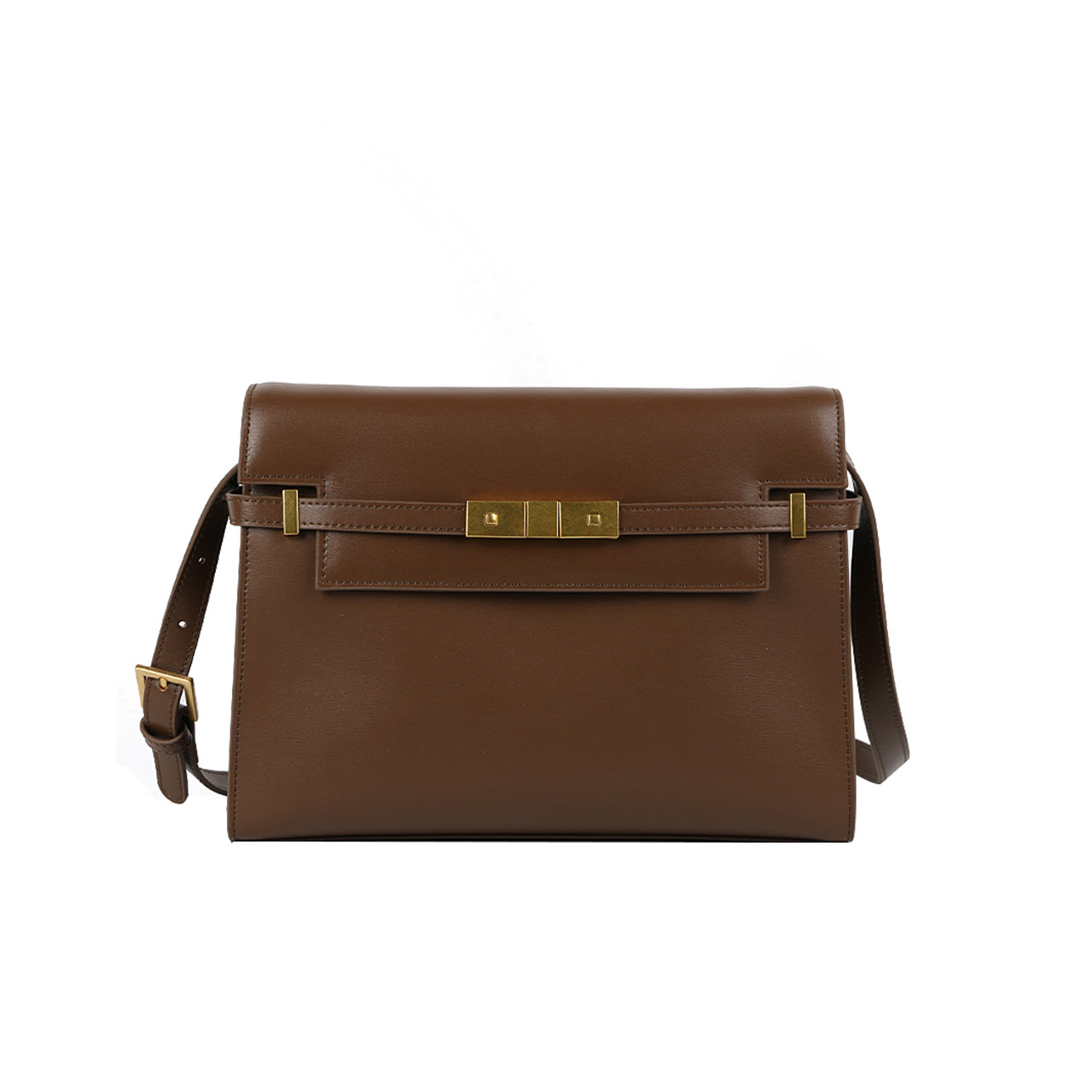 [PD0690]High Quality Cowhide Leather Flap Bag Women's Crossbody PD0690