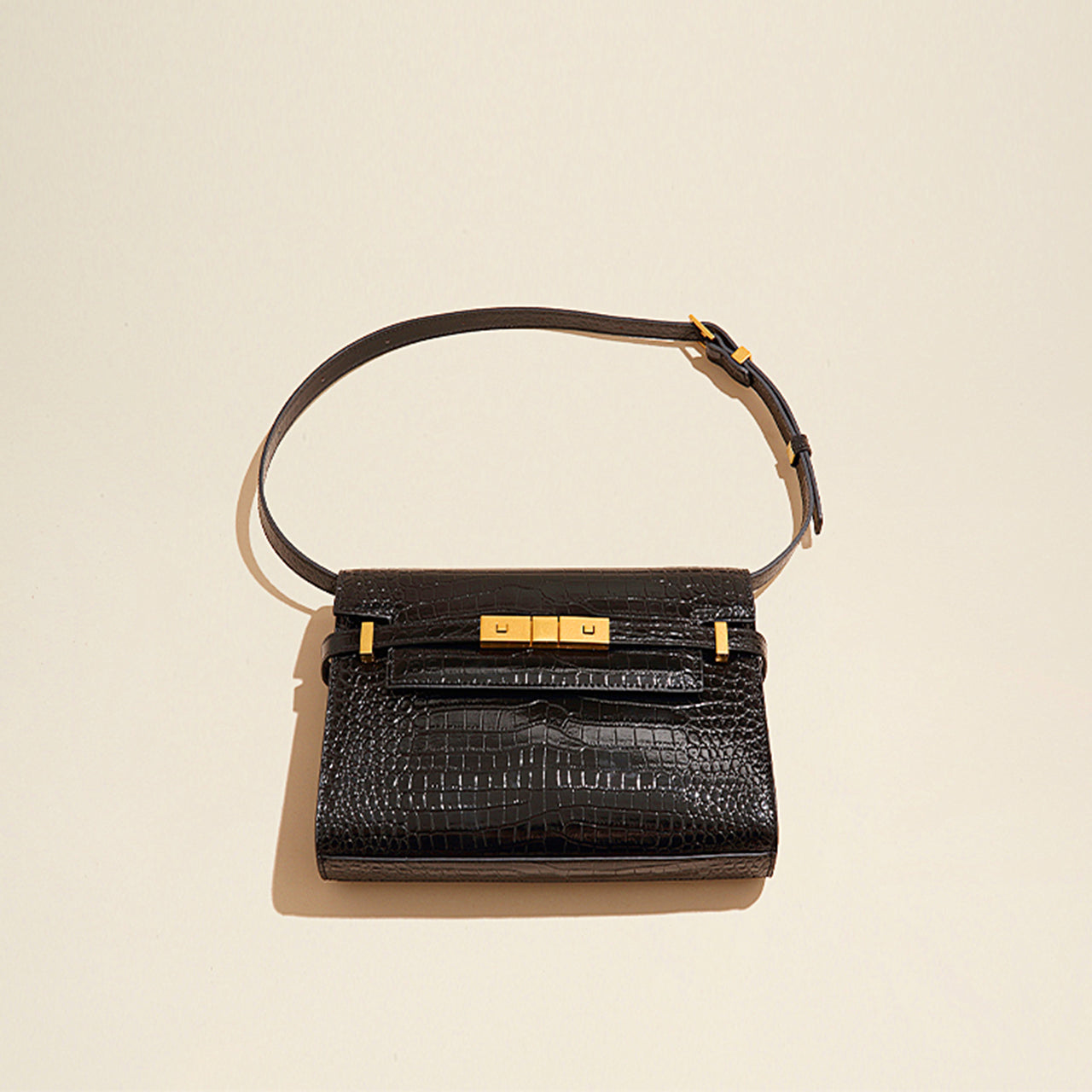 [PD0690]High Quality Cowhide Leather Flap Bag Women's Crossbody PD0690