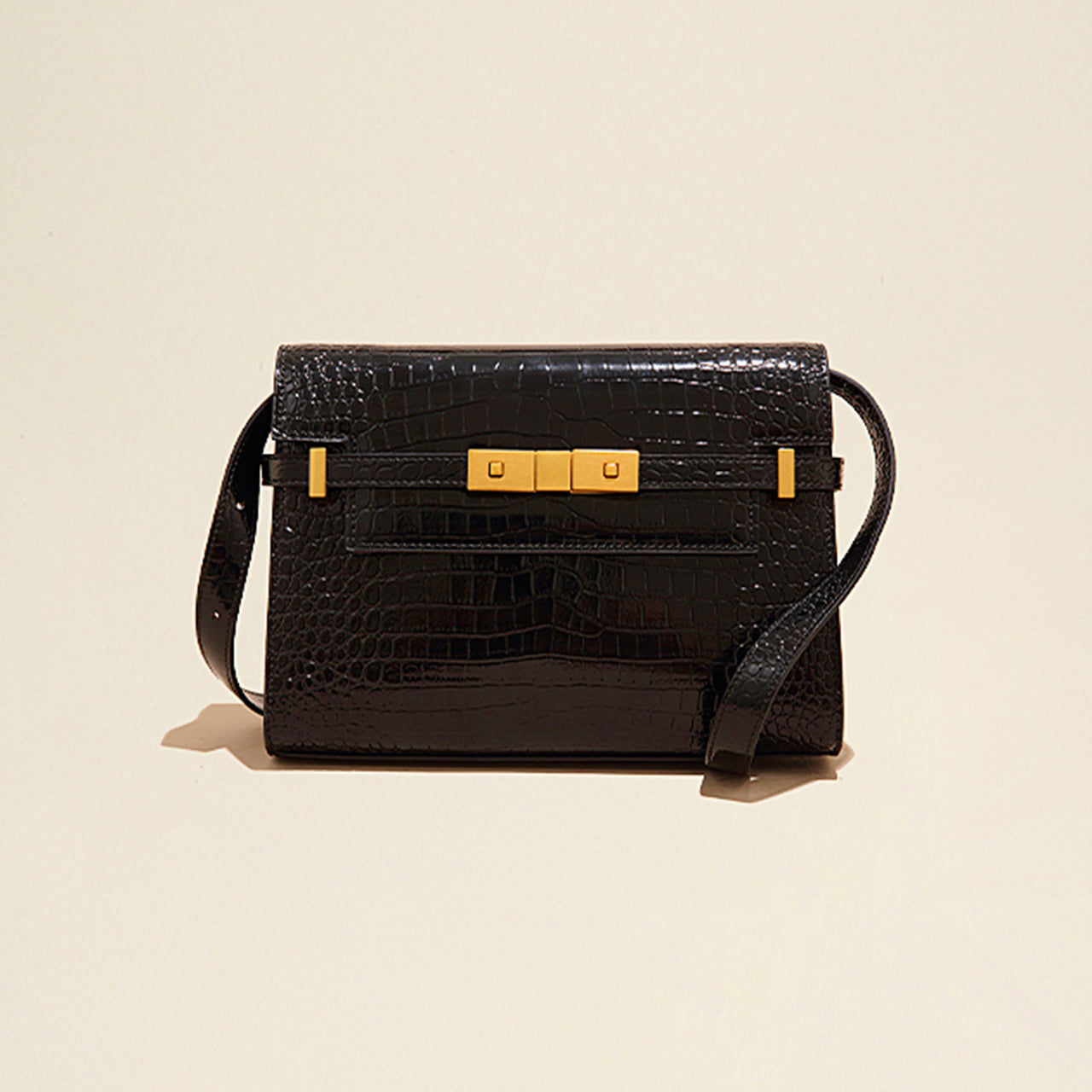 [PD0690]High Quality Cowhide Leather Flap Bag Women's Crossbody PD0690