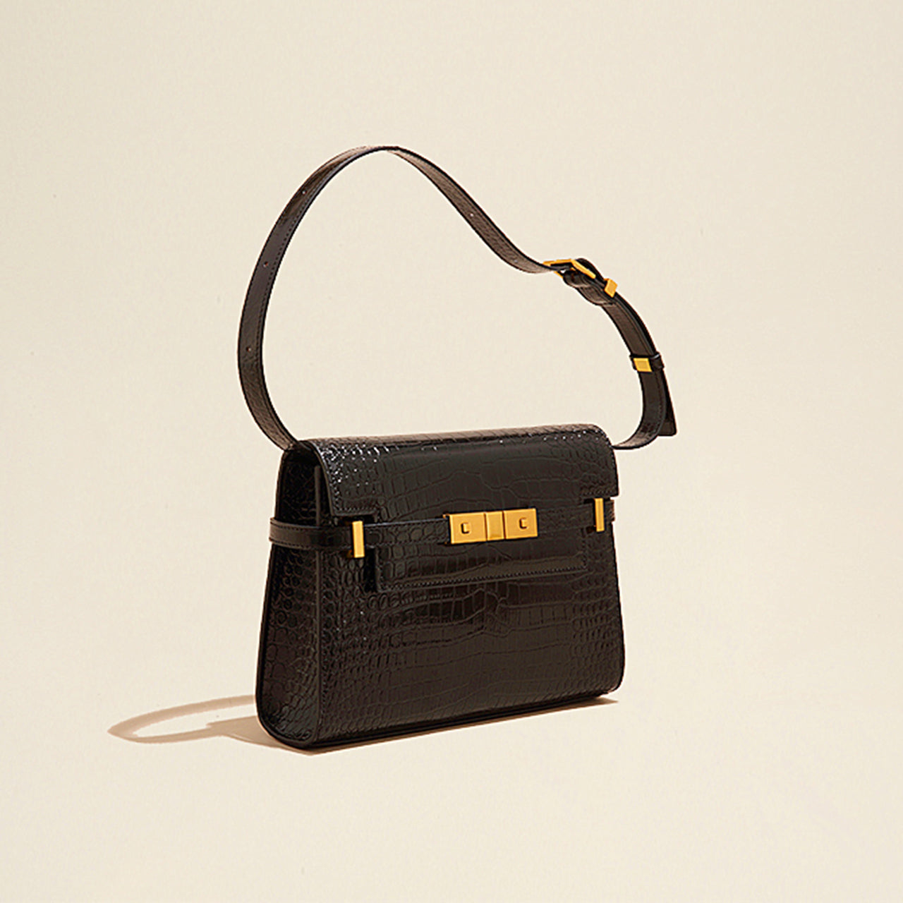 [PD0690]High Quality Cowhide Leather Flap Bag Women's Crossbody PD0690