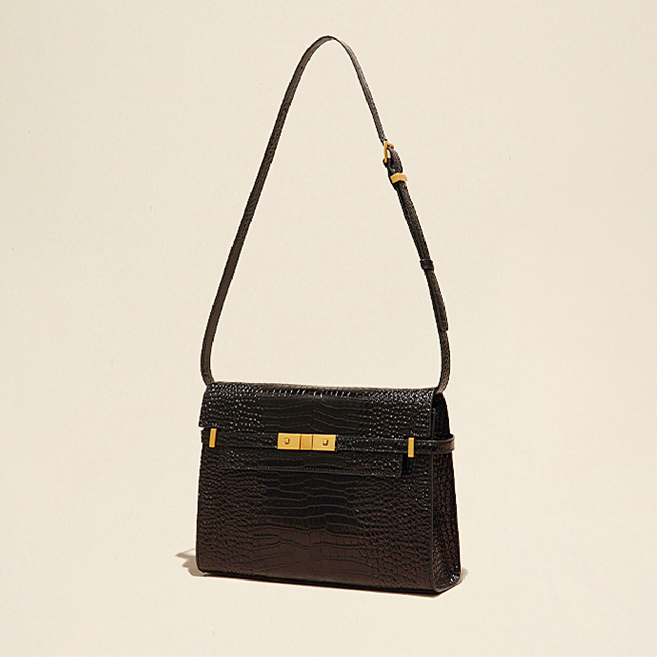 [PD0690]High Quality Cowhide Leather Flap Bag Women's Crossbody PD0690