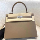 Epsom leather women's handbag flap bag PD0694/PD0695