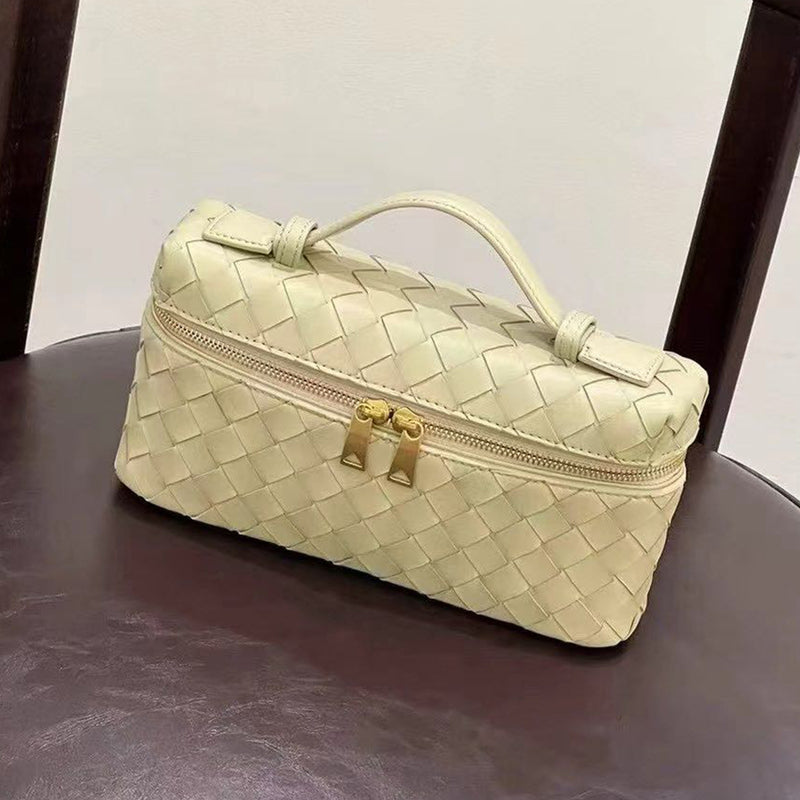 [PD0707]Inside and Outside Full Sheepskin LP Handbag Women's Sheepskin Woven Bag Crossbody PD0707