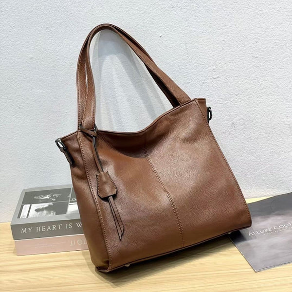 [PD0759]Natural grain calf leather tote bag large handbag crossbody bag PD0759