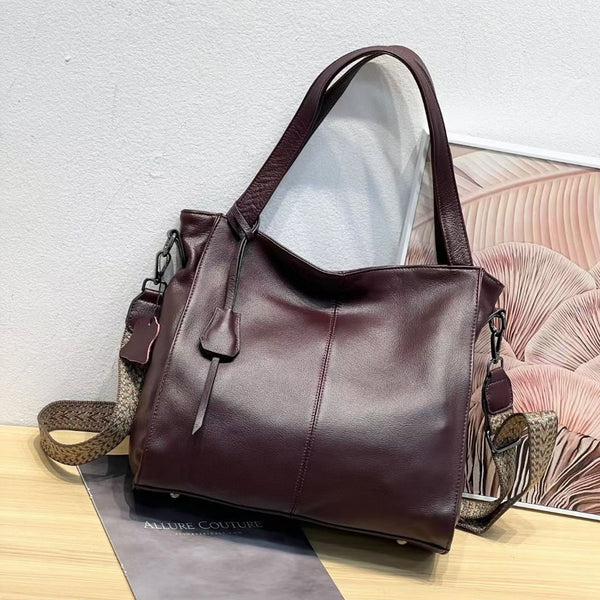 [PD0759]Natural grain calf leather tote bag large handbag crossbody bag PD0759