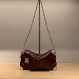 [PD0776 Horizontal version]Luxury grade women's calfskin handbag soft boxy bag crossbody PD0776