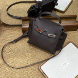 [PD0796] High quality top grain sheepskin leather flap bag handbag ladies crossbody bag PD0796