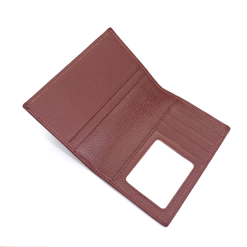 [PD0801] Simple and Stylish Top-Grain Leather Bi-Fold Passport Holder Available in Various Colors PD0801