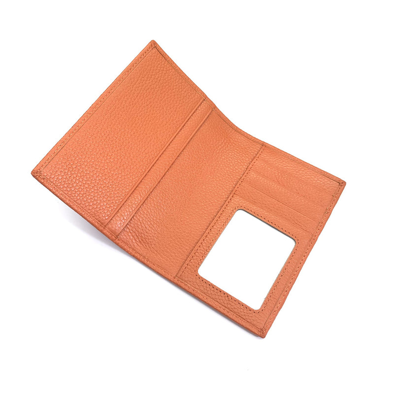 [PD0801] Simple and Stylish Top-Grain Leather Bi-Fold Passport Holder Available in Various Colors PD0801