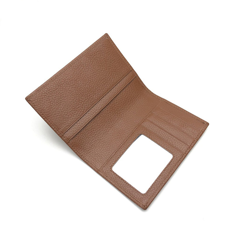 [PD0801] Simple and Stylish Top-Grain Leather Bi-Fold Passport Holder Available in Various Colors PD0801