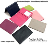 [PD0801] Simple and Stylish Top-Grain Leather Bi-Fold Passport Holder Available in Various Colors PD0801