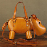 [PD0806] High quality handmade leather handbag vegetable tanned hippo bag PD0806