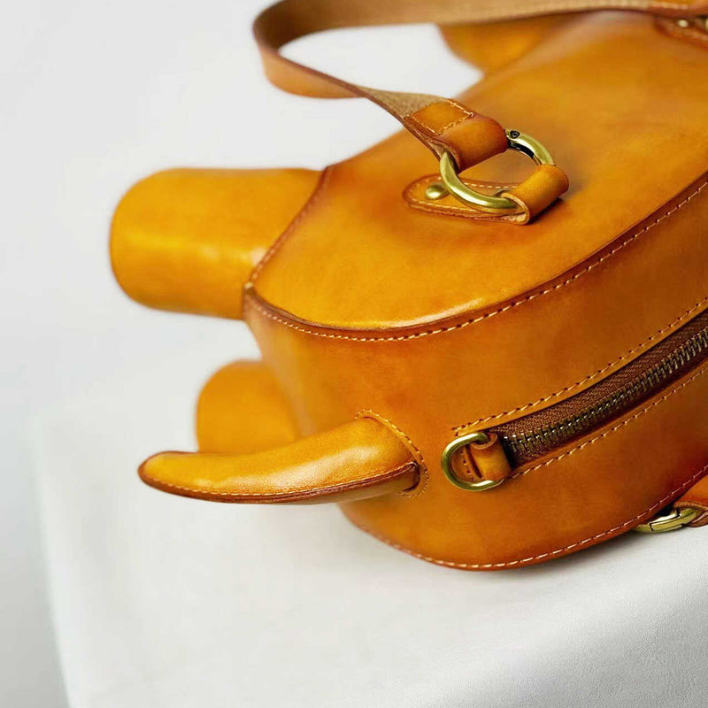 [PD0806] High quality handmade leather handbag vegetable tanned hippo bag PD0806