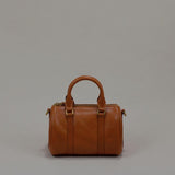 [PD0815]20cm Boston Bag Vegetable Tanned Leather Women's Handbag Top Grain Cow Leather Crossbody PD0815