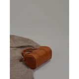 [PD0815]20cm Boston Bag Vegetable Tanned Leather Women's Handbag Top Grain Cow Leather Crossbody PD0815