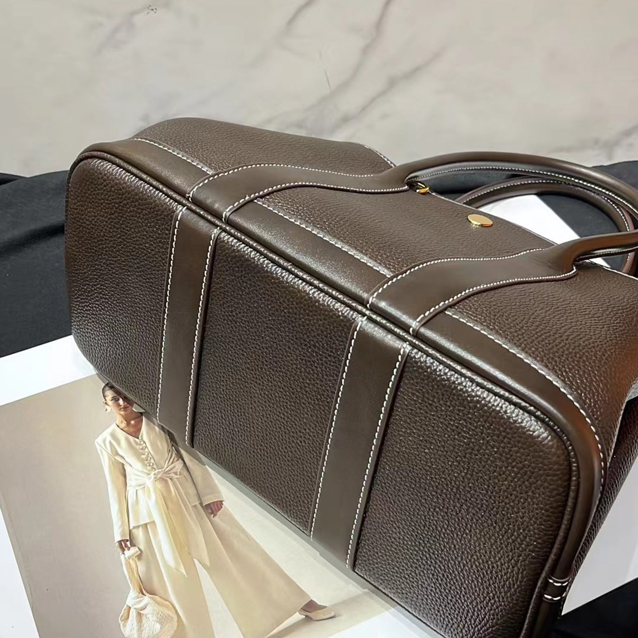 [PD0823] 30cm Barenia faubourg leather garden style bag crossbody bag PD0823