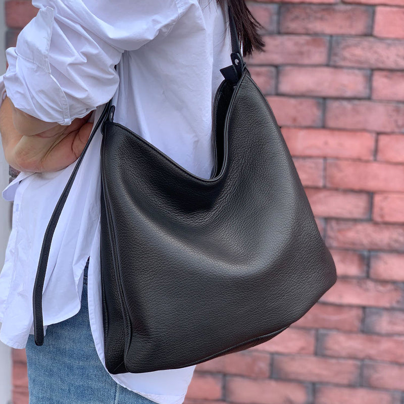 [PD0830]34cm Large Crystal Goat Leather Tote Women's Shoulder Bag Crossbody Sling Bag PD0830