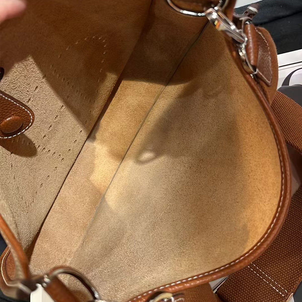 [PD0849]Size 29 barenia faubourg leather top grain bullhide Evely style crossbody shoulder bag PD0849