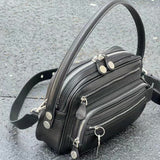 [PD0900]28cm Luxury-Grade Tree Sap Leather Camera Bag, Unisex Genuine Leather Handbag and Crossbody Bag PD0900