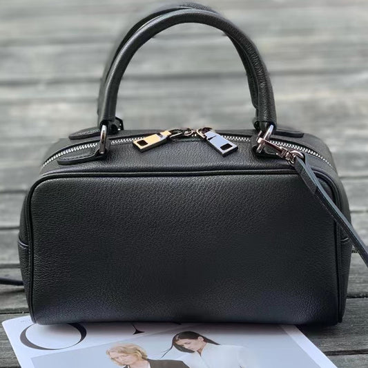 [PD0901] Top grain Deer embossed lambskin noble Boston spacious 23cm PD0901