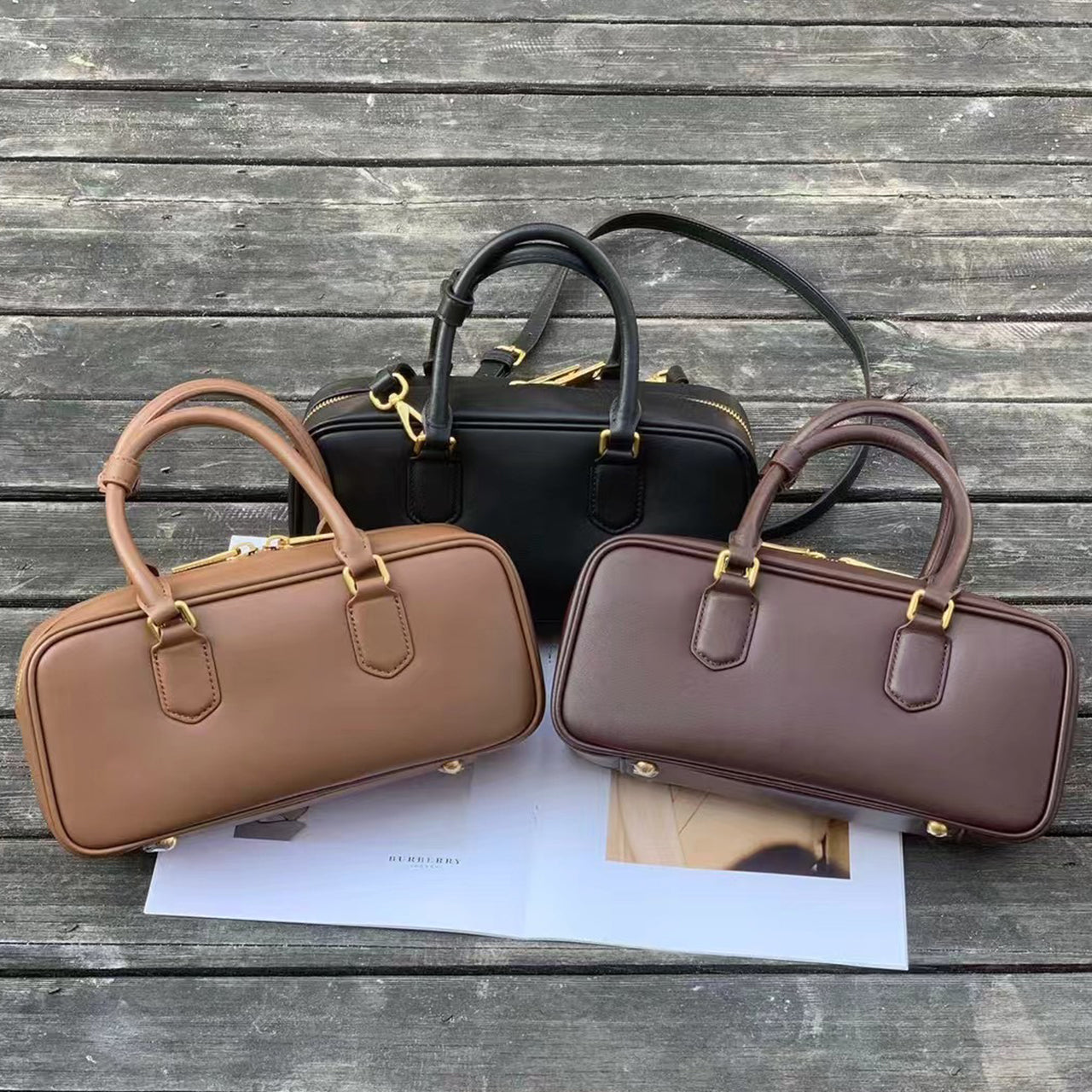 [PD0902] Premium bowling Boston top grain cowhide size 27 crossbody PD0902