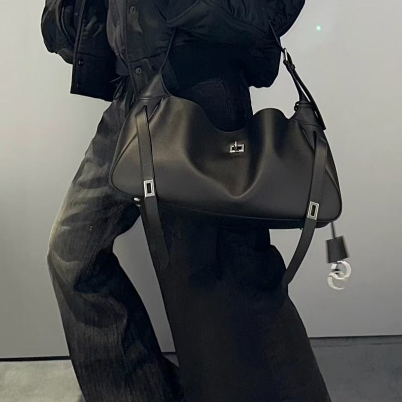 [PD0904] Genuine Leather Tote Bag for Women, 35cm Large Capacity Handbag, Wide Shoulder Strap, Crossbody & Shoulder Bag, Full-Grain Cowhide PD0904