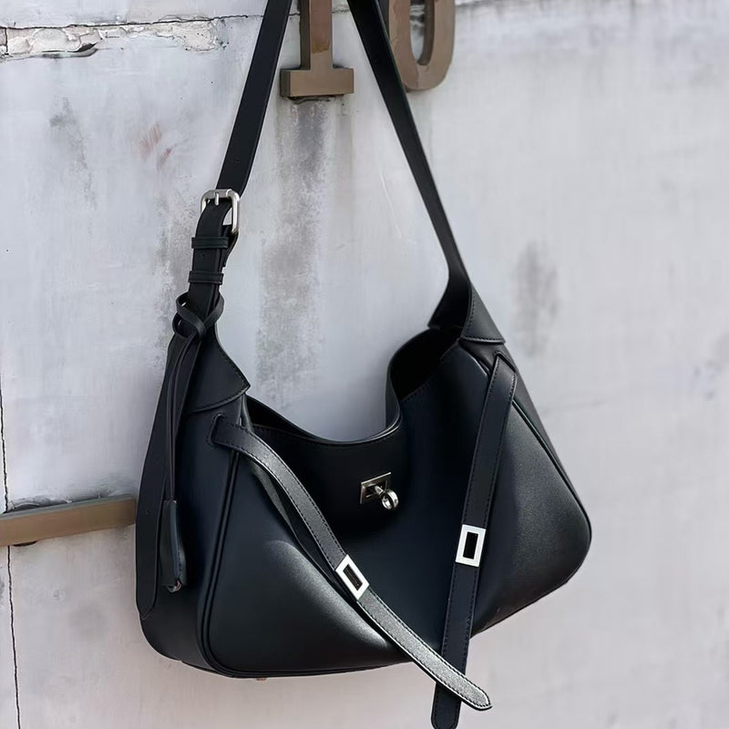 [PD0904] Genuine Leather Tote Bag for Women, 35cm Large Capacity Handbag, Wide Shoulder Strap, Crossbody & Shoulder Bag, Full-Grain Cowhide PD0904